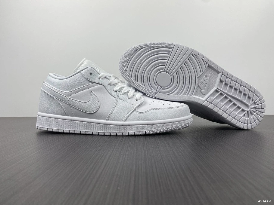 White Tumbled - 553558-130 1 Low Jordan Triple Leather 0321